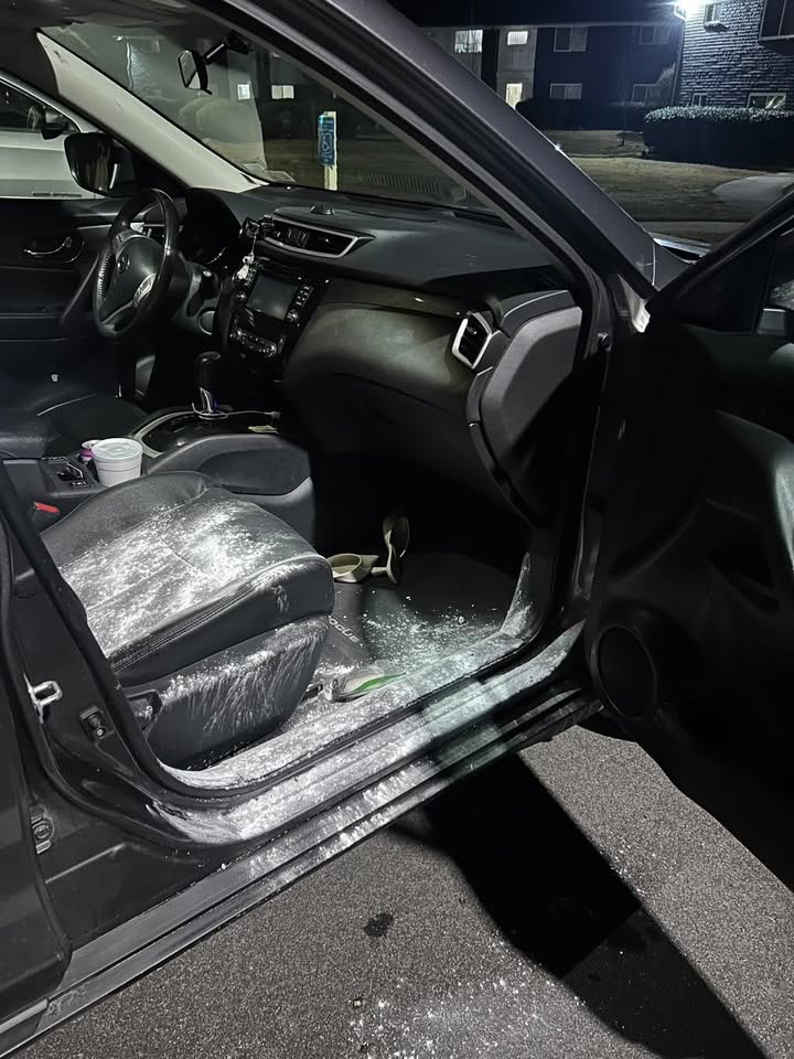 Interior deep clean detail — before